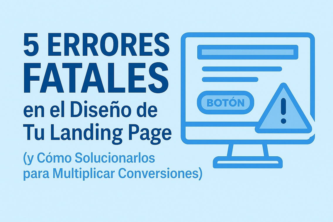 5 Errores de diseño de tu landing page ¿Cómo Solucionarlos para Multiplicar Conversiones?